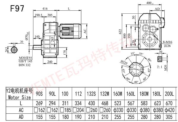 F97減速機(jī)圖紙 F97減速機(jī)圖紙